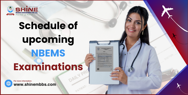 Schedule of upcoming NBEMS Examinations